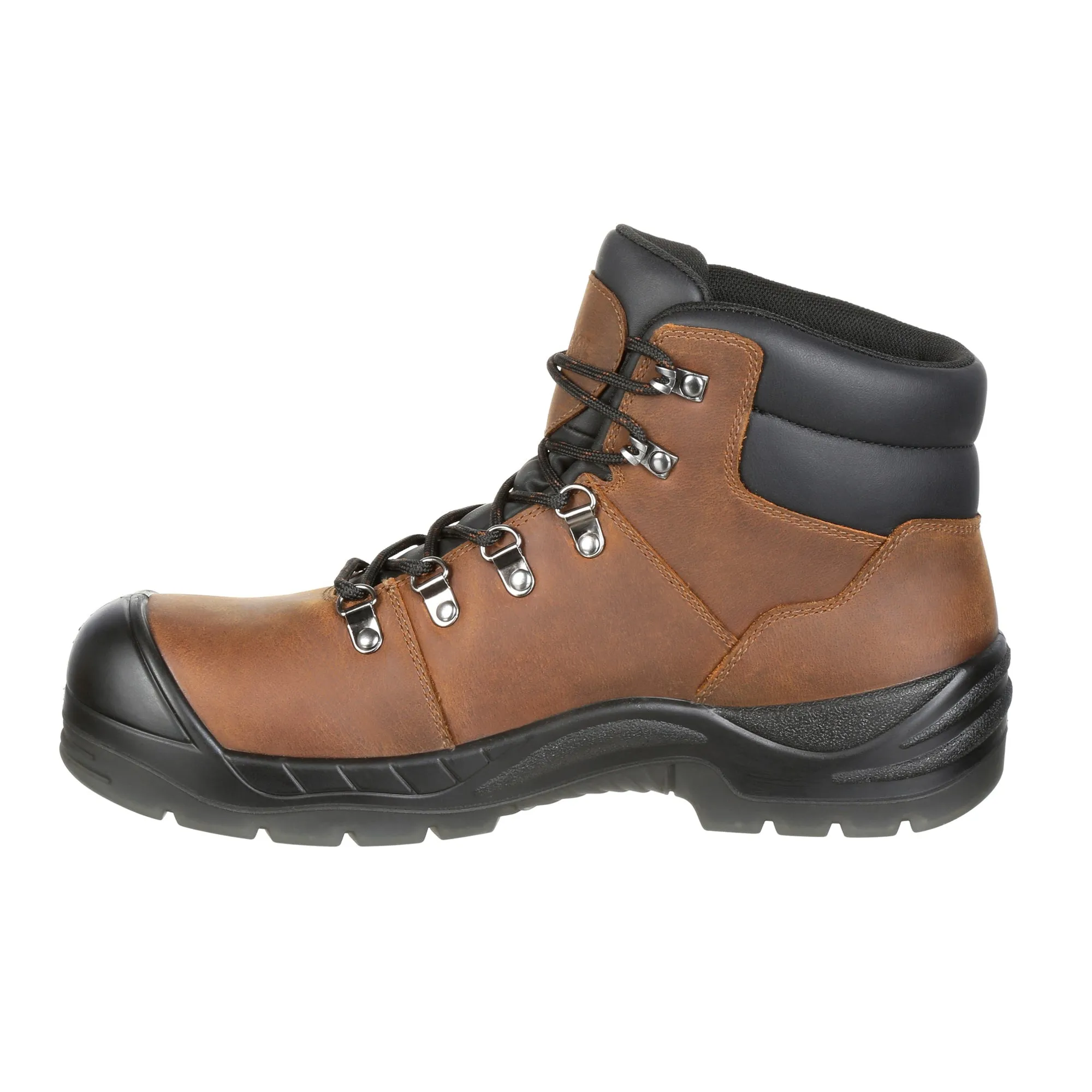 Rocky Mens Brown Leather MetG CT WorkSmart Work Boots