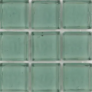 Serpentine Clear, 1" x 1" - Glass Tile