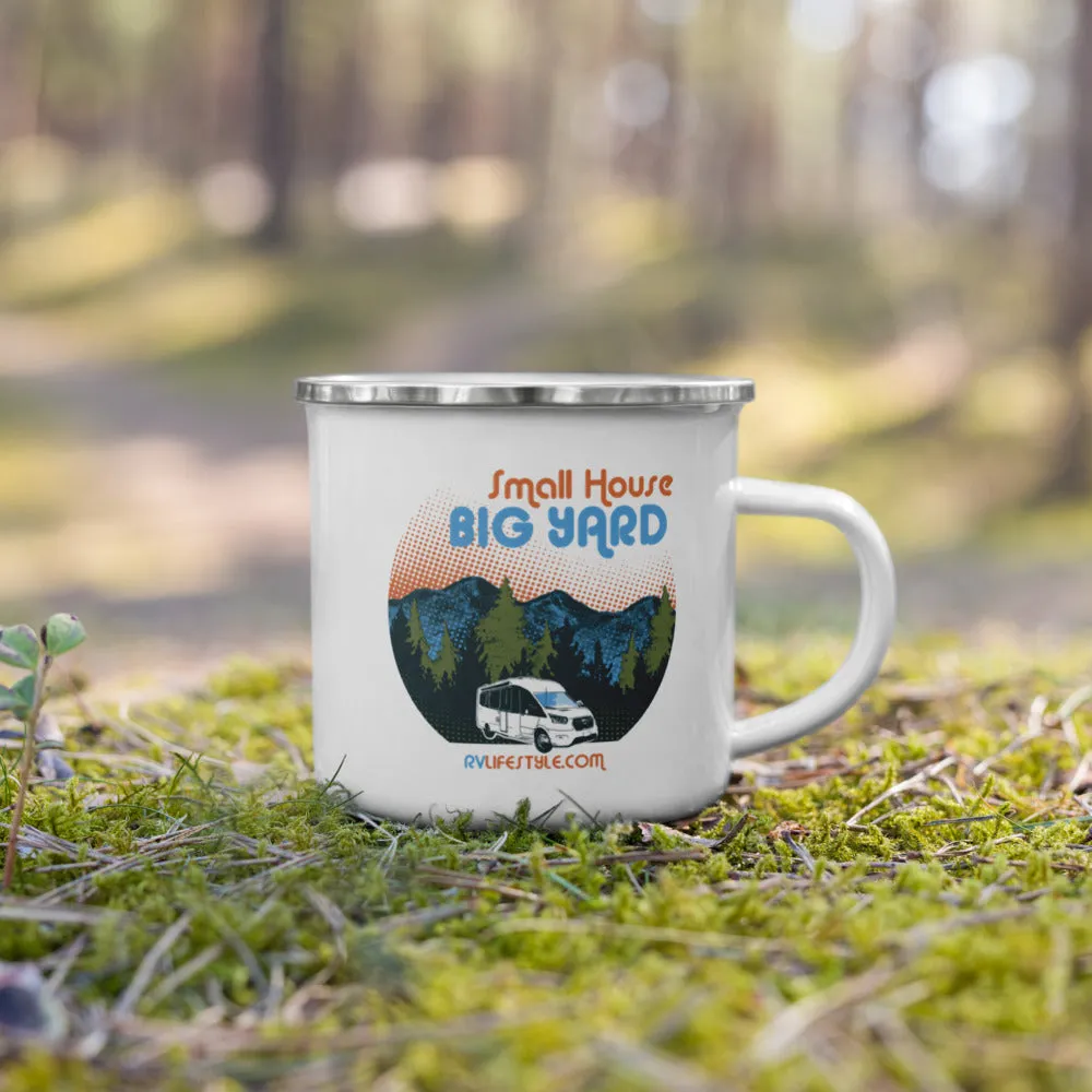 Small House Big Yard Enamel Mug