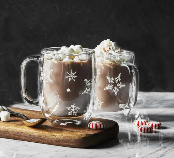 Snowflake Mug Set of 2