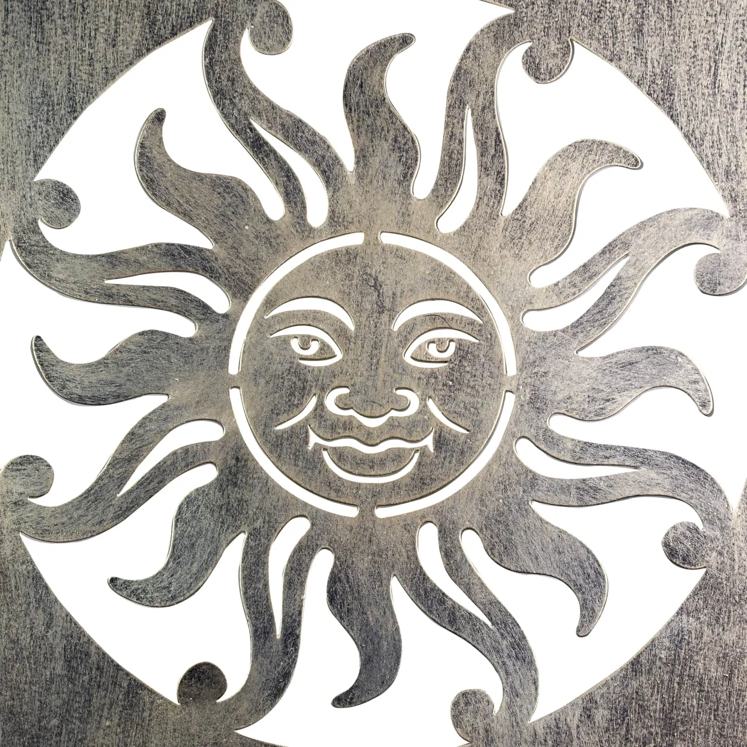 Solar Bronze Stamped Metal Sun Wall Art, 12 by 17 Inches