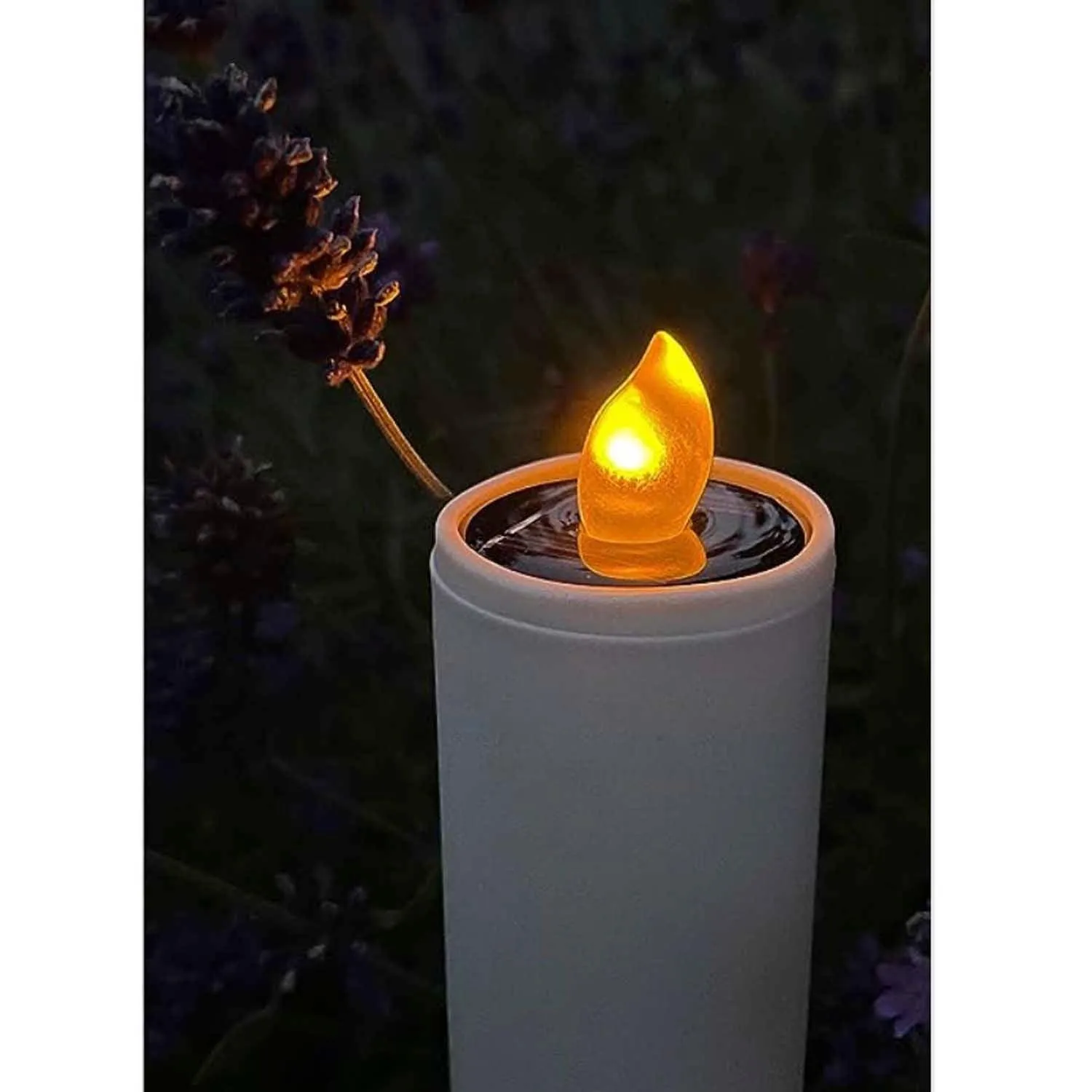 Solar Plastic Flickering Flame Candle