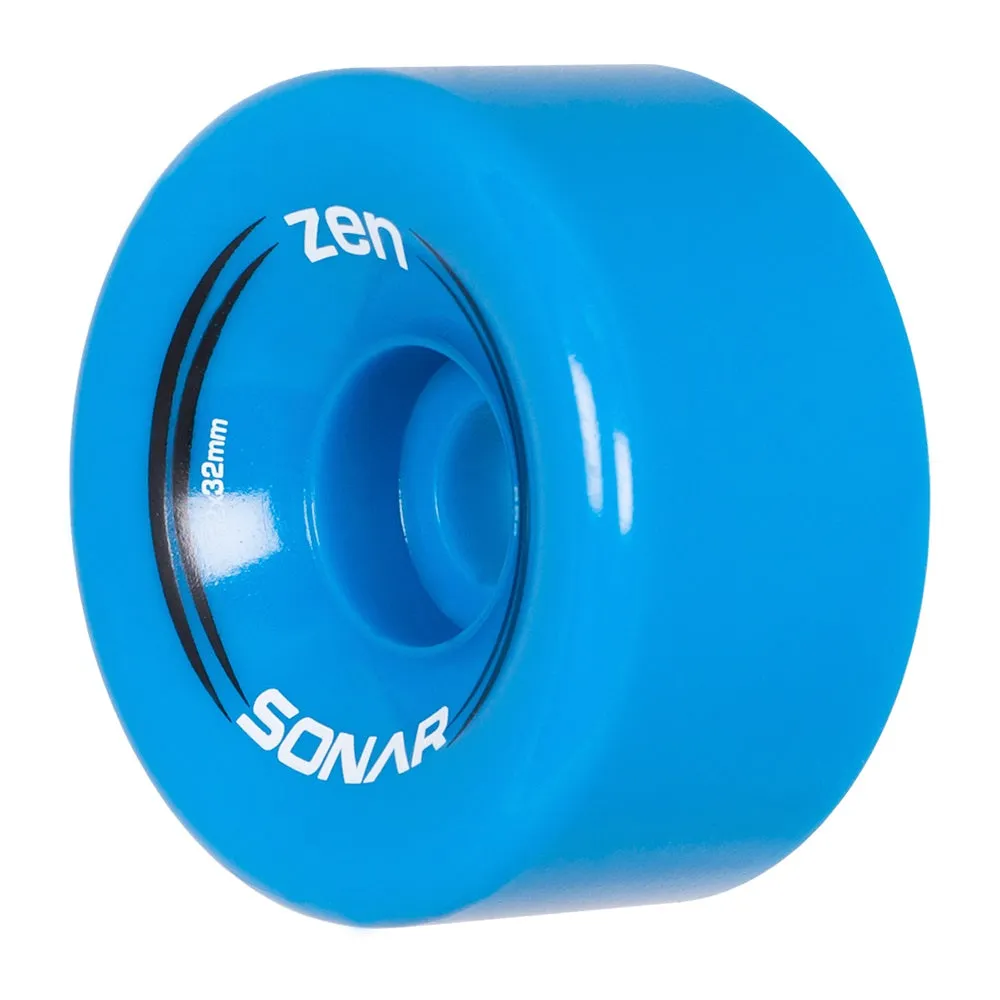 Sonar Zen Roller Skate Wheels 62mm 85a - Blue (4 Pack)