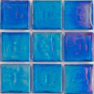 Tanzanite Iridescent, 1" x 1" - Glass Tile