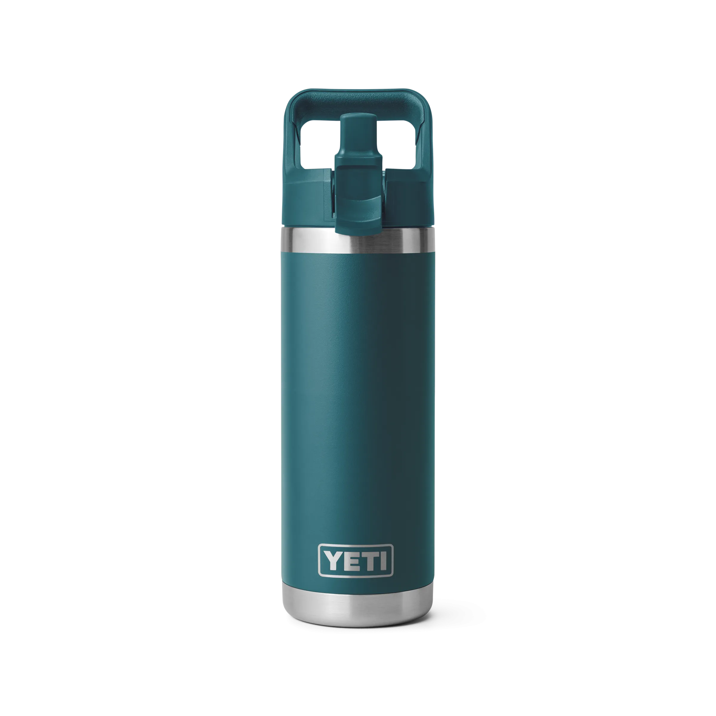 Yeti Rambler 18oz/532ml Bottle with Colour Match Straw Cap - Agave Teal