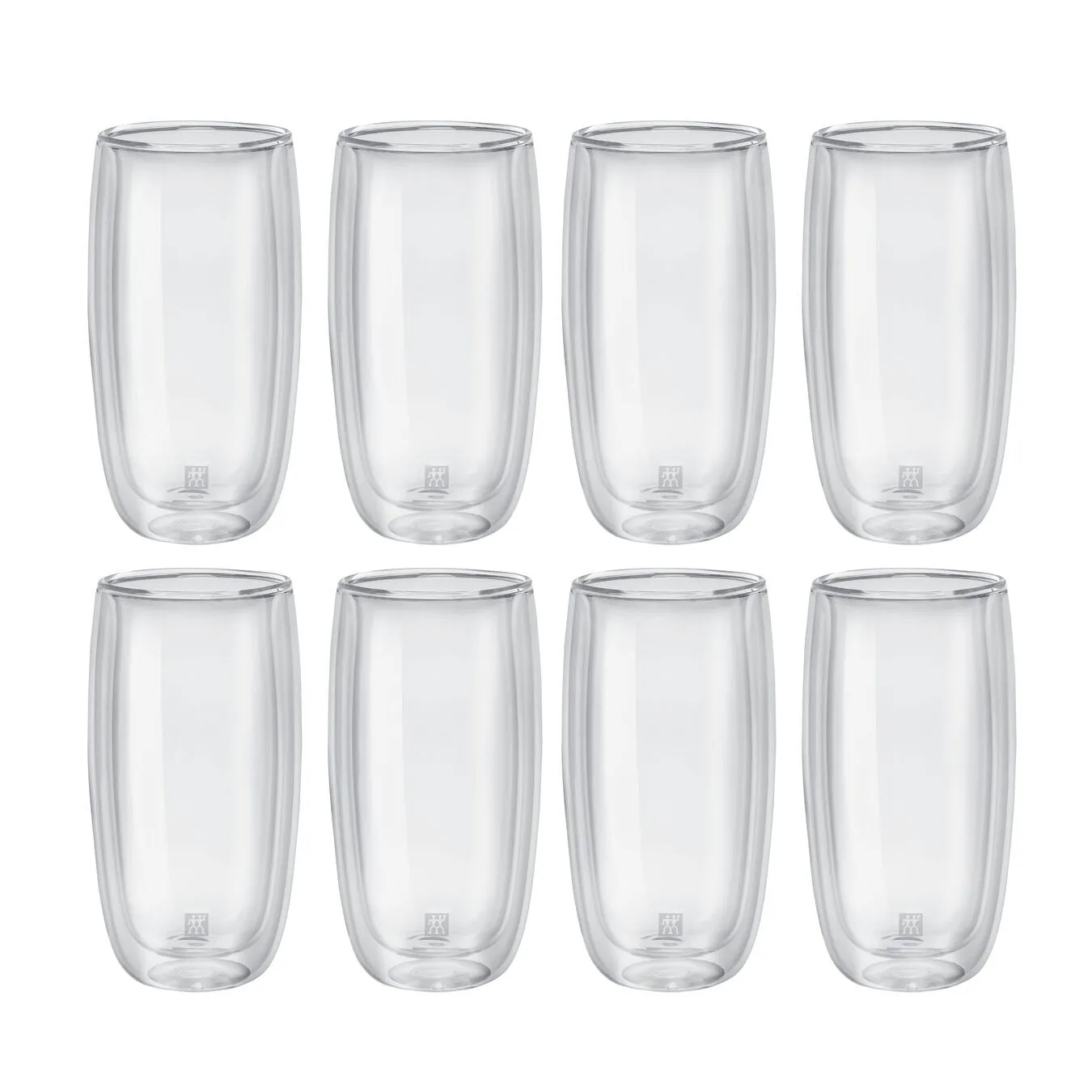 Zwilling Sorrento Double Wall Beverage Glass 16 oz., Value Pack of 8