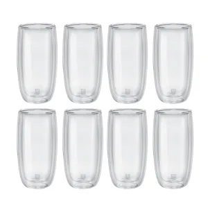 Zwilling Sorrento Double Wall Beverage Glass 16 oz., Value Pack of 8